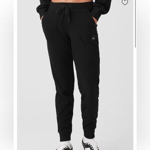 Alo Yoga Black Ribbed Joggers